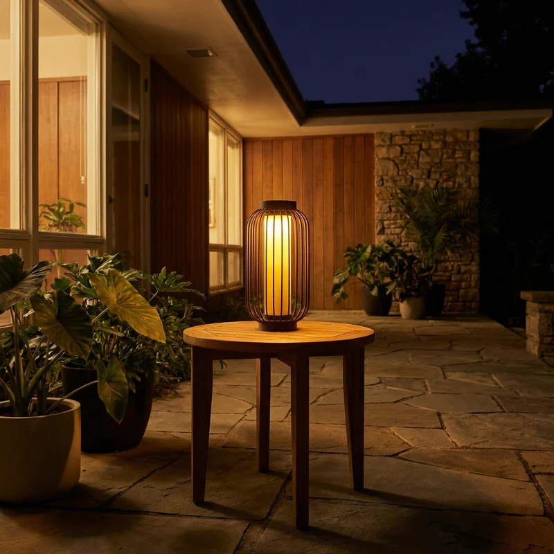 Moderne Rasenlampe aus Edelstahl – Taléria