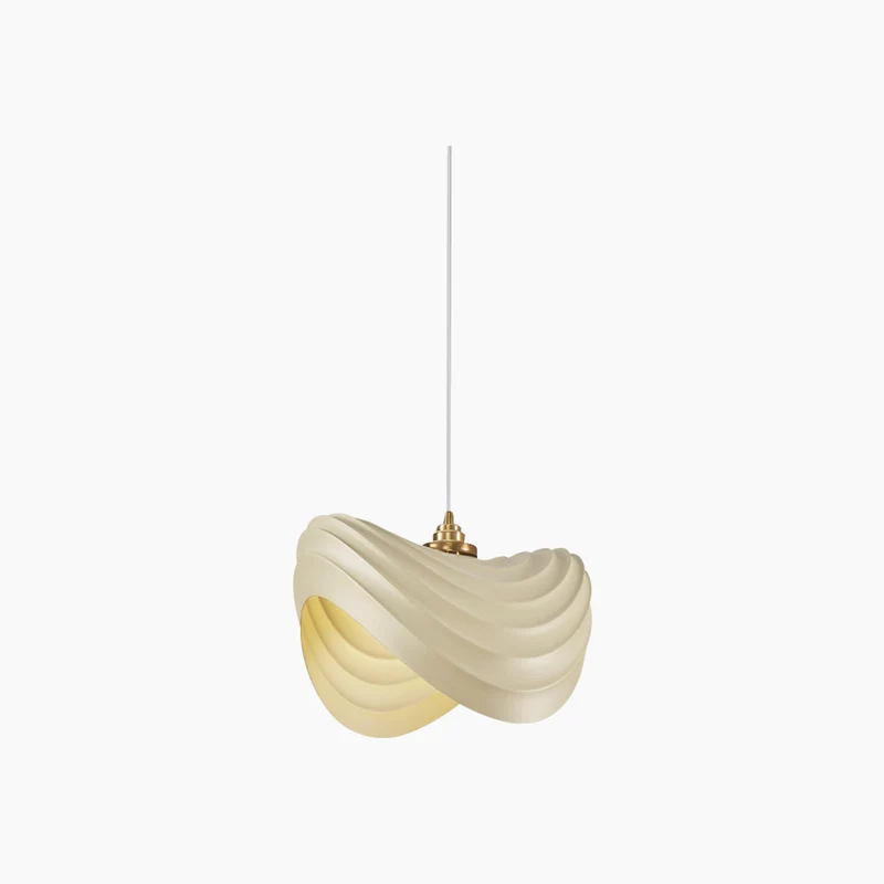 Pendant Light Unique Wabi-Sabi Cream Colored, Resin