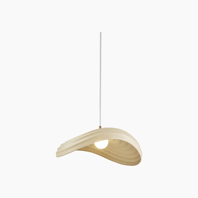 Pendant Light Unique Wabi-Sabi Cream Colored, Resin