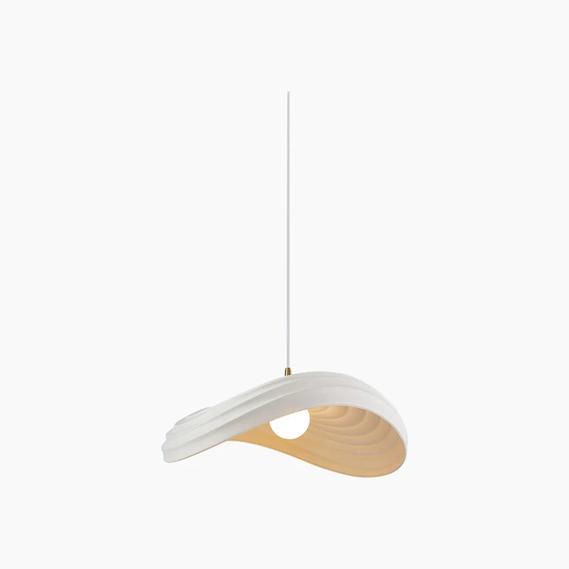 Pendant Light Unique Wabi-Sabi Cream Colored, Resin
