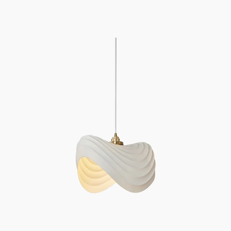 Pendant Light Unique Wabi-Sabi Cream Colored, Resin