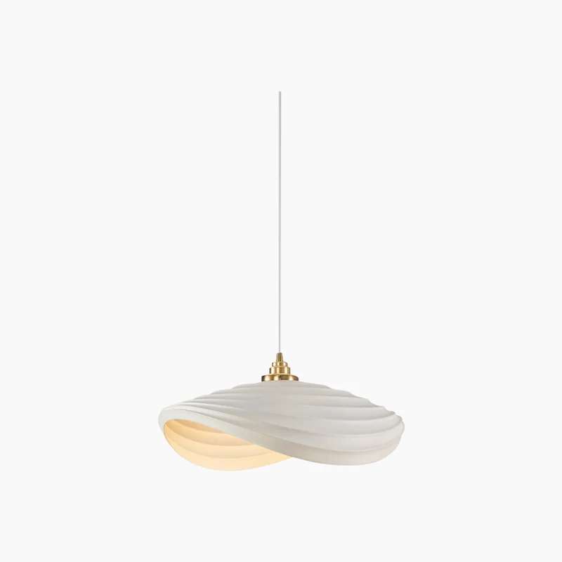 Pendant Light Unique Wabi-Sabi Cream Colored, Resin