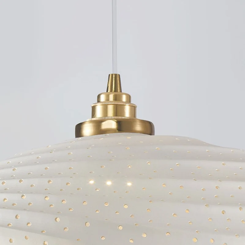 Pendant Light Unique Wabi-Sabi Cream Colored, Resin