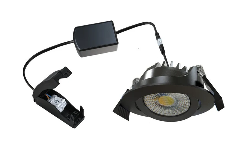 LED Spot 5W 350lm 1800/2700K extra warmweiß/warmweiß IP54 Schwarz - LED's Light Pro