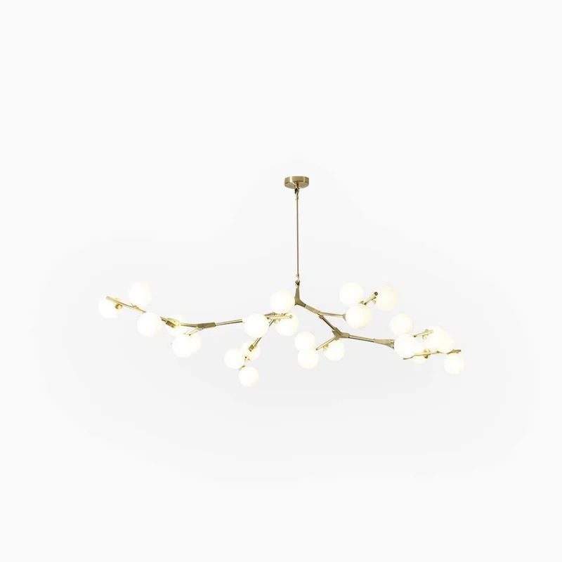 Chandelier Nordic Elegant Branching Bubble Glass Ball, Black / Gold