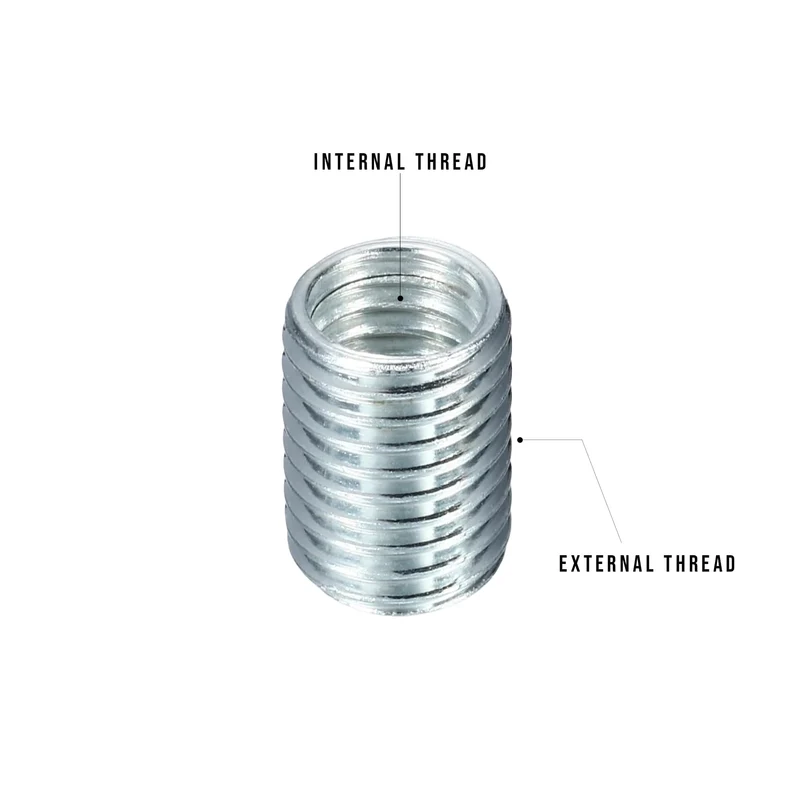 5er pack m10 lampenrohrnippel 25mm aluminium hohl ~3538