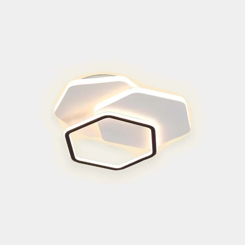 Ceiling Light Nordic Geometric Dimmable LED, White & Black