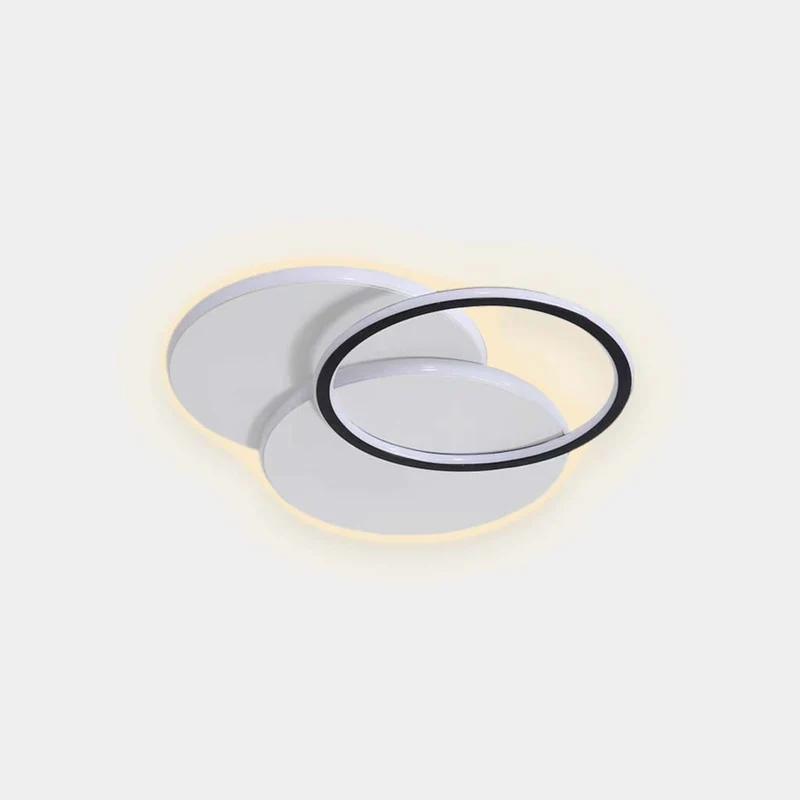 Ceiling Light Nordic Geometric Dimmable LED, White & Black