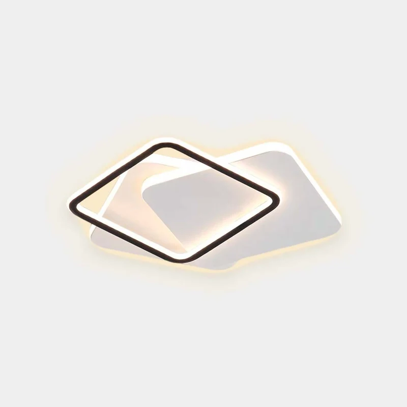 Ceiling Light Nordic Geometric Dimmable LED, White & Black