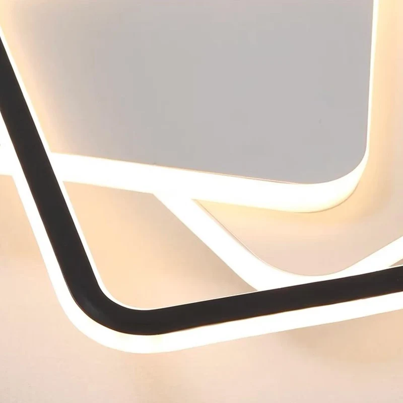 Ceiling Light Nordic Geometric Dimmable LED, White & Black