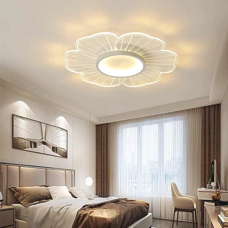 Flush Mount Ceiling Light Elegant Acrylic Flower LED