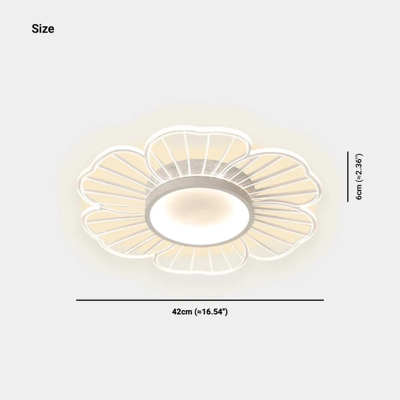 Flush Mount Ceiling Light Elegant Acrylic Flower LED