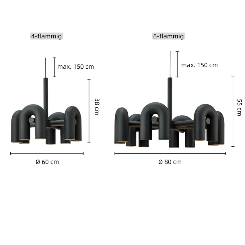 Moderne Design Pendelleuchte mit verstellbarem U-förmigem Lampenkopf