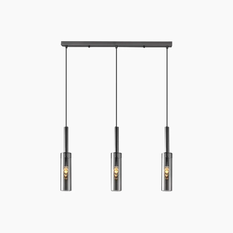 Pendant Light Minimalist Stylish Copper Crystal Tube, Black