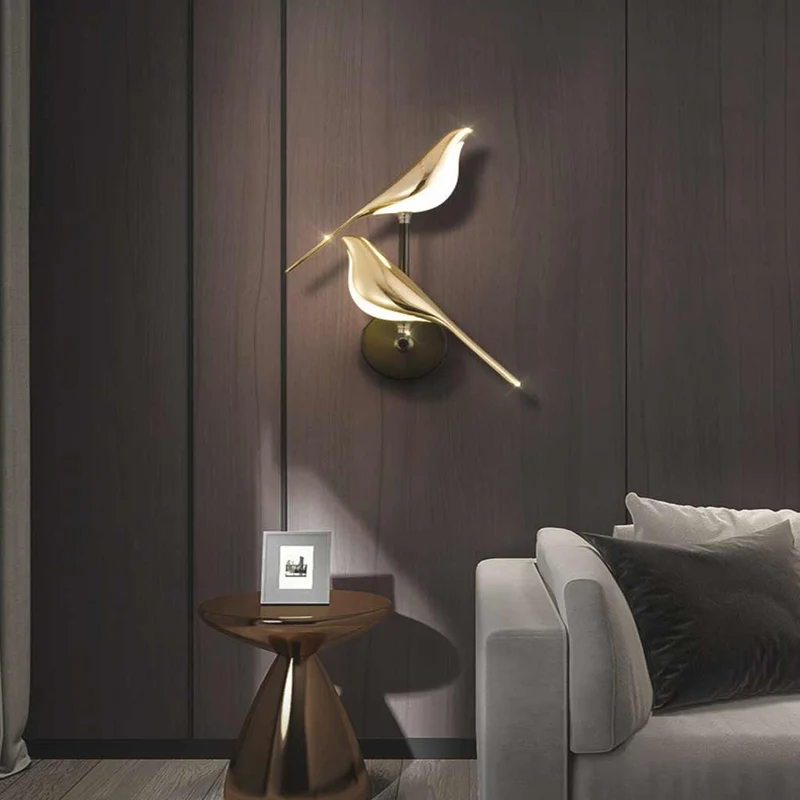 Wall Light Lamp Modern Decorative Magpie Bird Indoor LED