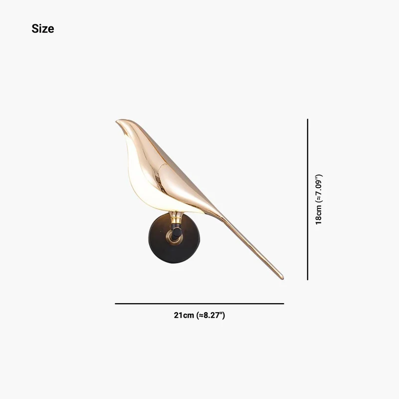 Wall Light Lamp Modern Decorative Magpie Bird Indoor LED