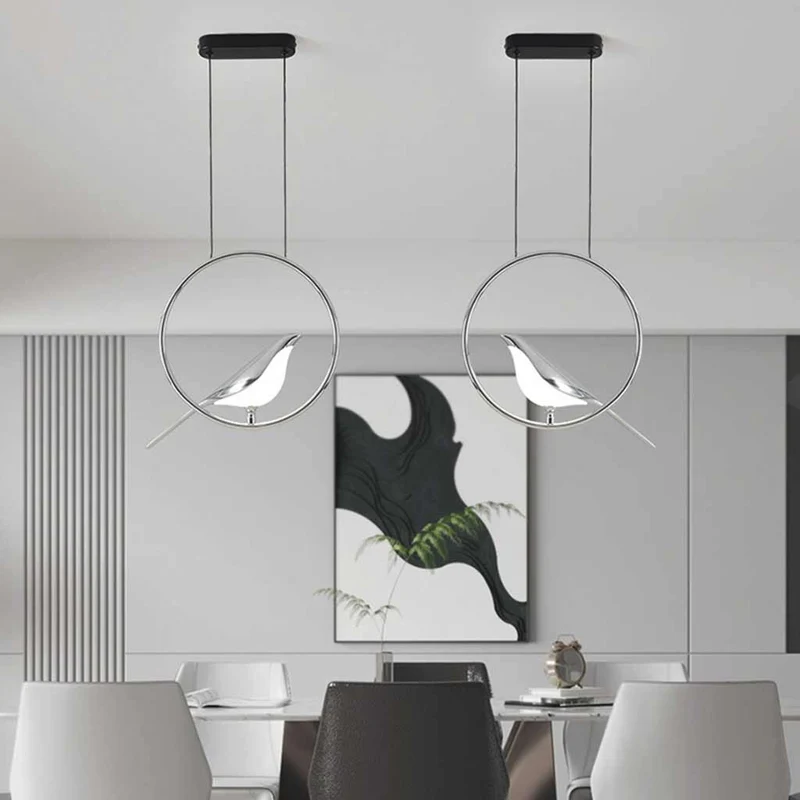 Pendant Light Unique Circular / Oval Magpie Bird LED