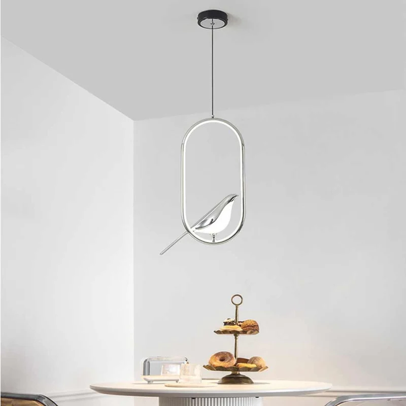 Pendant Light Unique Circular / Oval Magpie Bird LED