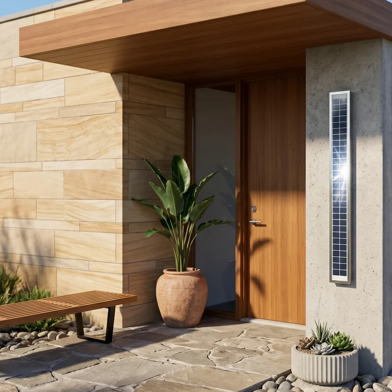 Lineare Solar-Wandleuchte für außen – Célaris