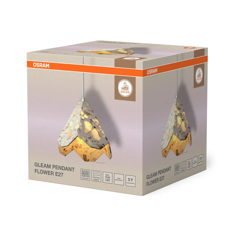 OSRAM DECOR Gleam Pendelleuchte Flower E27 Weiß