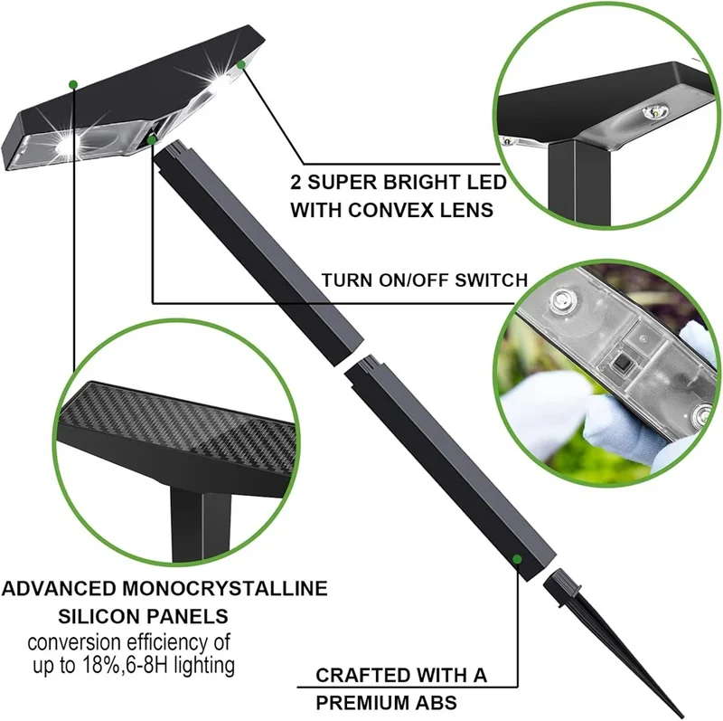 Moderne wasserdichte Solar-Gartenlampen IP65 – Solaraire