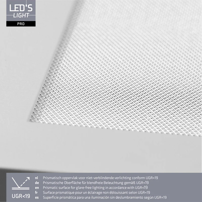 LED-Panel Light Pro – 180 lm/W – 25 W, 4500 lm, 4000 K, UGR < 19 – 620 x 620 mm – Lifud-Treiber – Weiß – Deutsche Größe