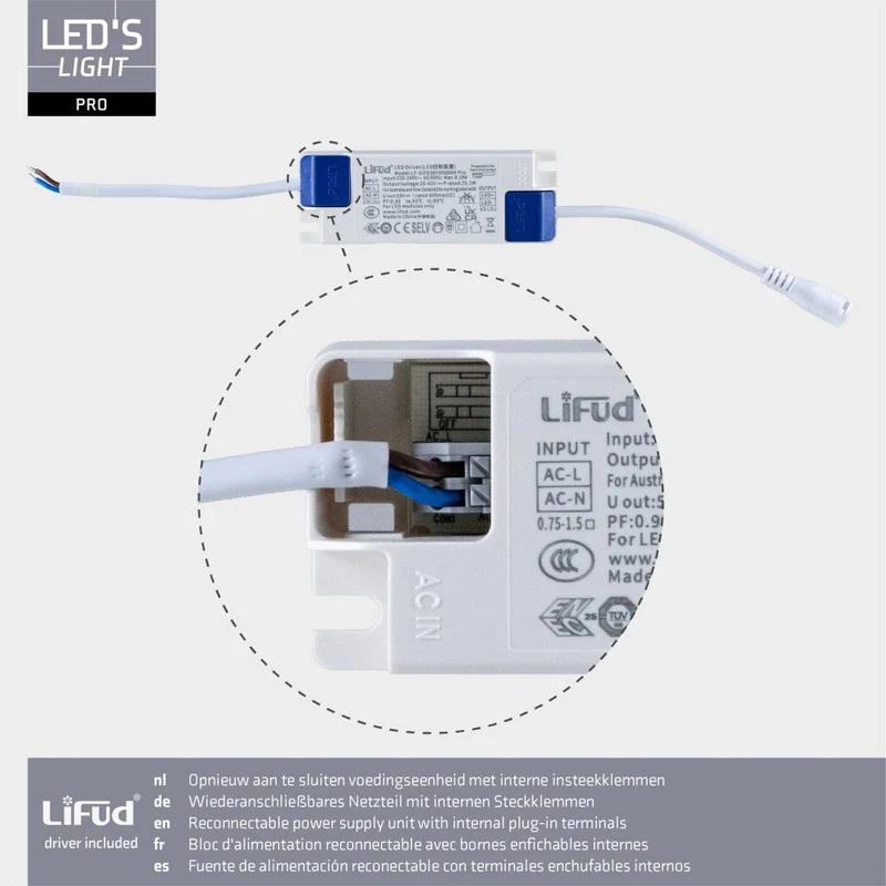 LED-Panel Light Pro – 180 lm/W – 25 W, 4500 lm, 4000 K, UGR < 19 – 620 x 620 mm – Lifud-Treiber – Weiß – Deutsche Größe