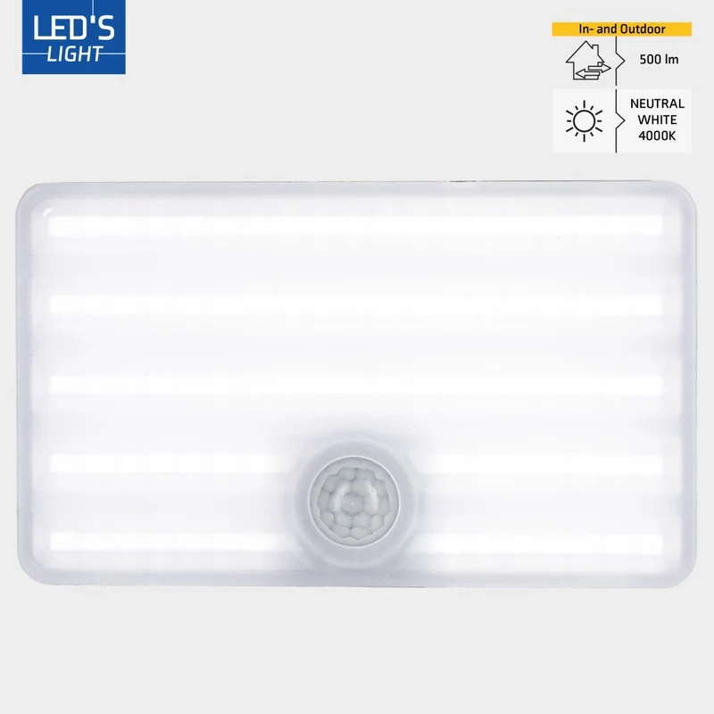 LED Solar Außenleuchte 500lm 4000K neutralweiß IP65 Schwarz - LED's Light