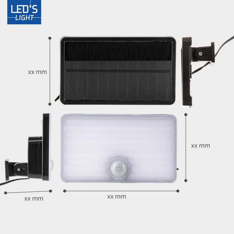 LED Solar Außenleuchte 500lm 4000K neutralweiß IP65 Schwarz - LED's Light