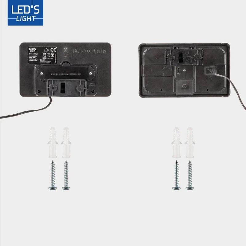 LED Solar Außenleuchte 500lm 4000K neutralweiß IP65 Schwarz - LED's Light