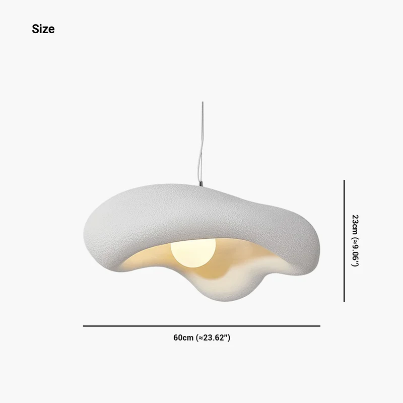 Pendant Light Japanese Wabi-Sabi Cream Unique, 4 Colors