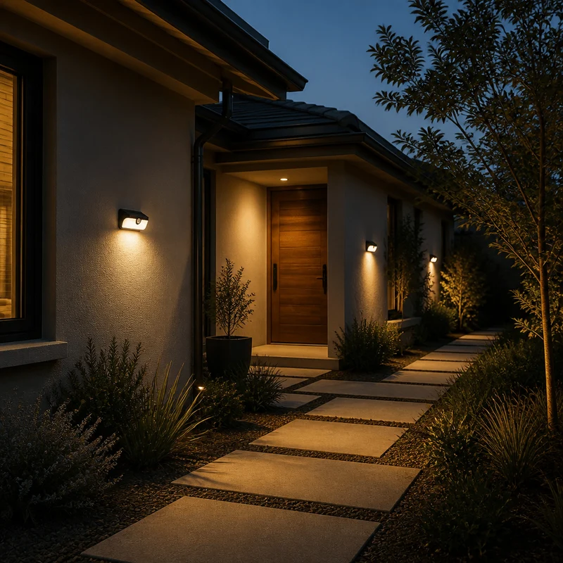 Verbindbare LED-Solar-Wandleuchte mit Bewegungssensor 500lm 4000K IP65 - LED's Light