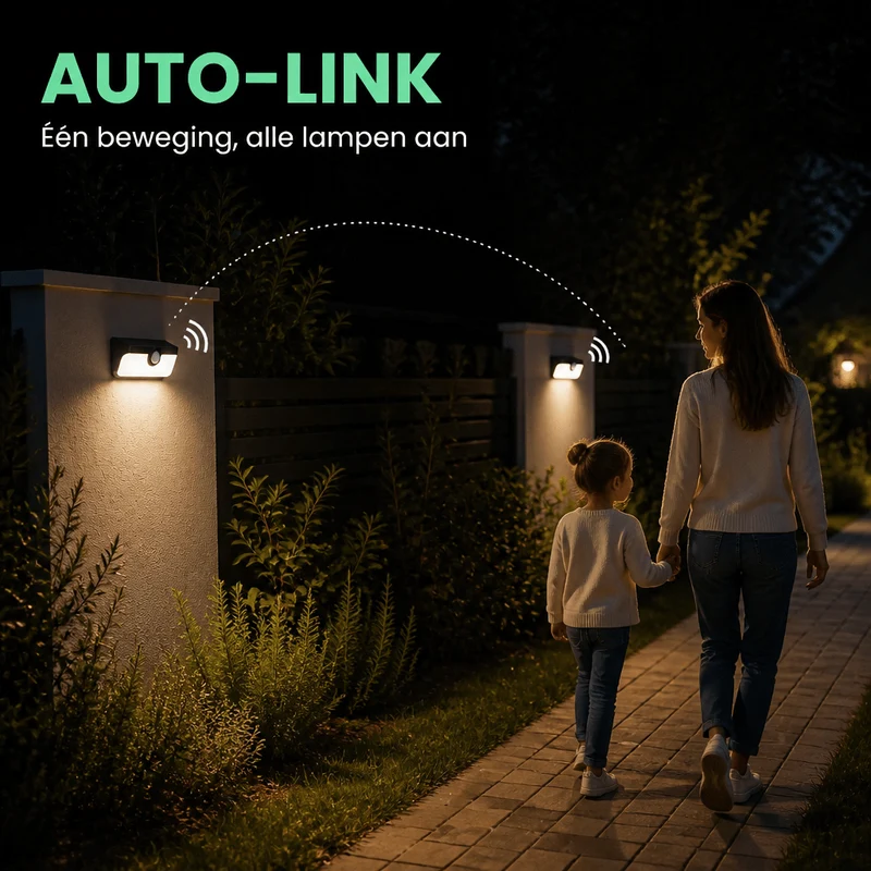 Verbindbare LED-Solar-Wandleuchte mit Bewegungssensor 500lm 4000K IP65 - LED's Light