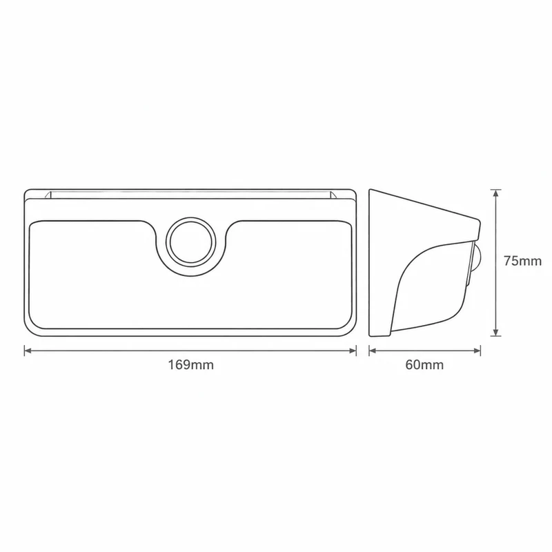 Verbindbare LED-Solar-Wandleuchte mit Bewegungssensor 500lm 4000K IP65 - LED's Light