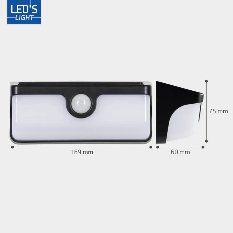 Verbindbare LED-Solar-Wandleuchte mit Bewegungssensor 500lm 4000K IP65 - LED's Light