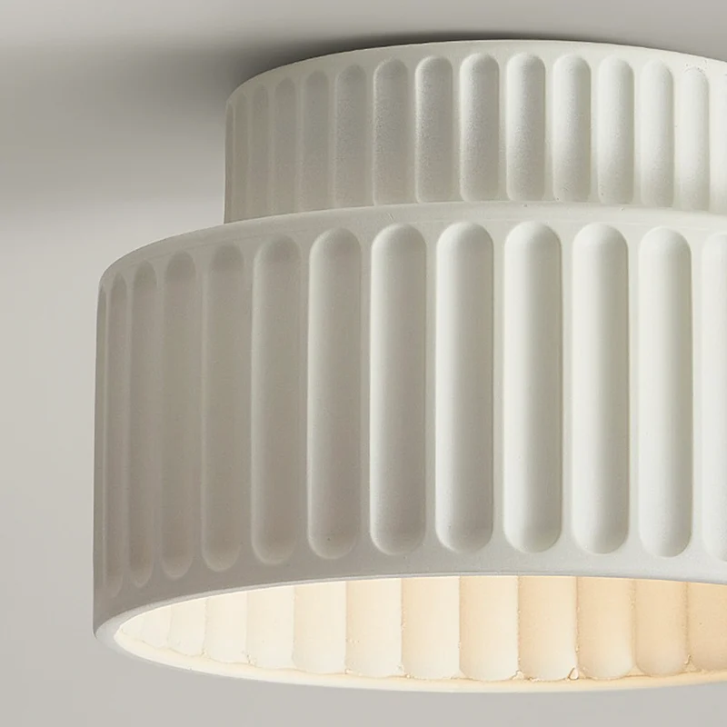 Flush Mount Ceiling Light / Pendant Light Nordic Cream Pleated, 4 Colors