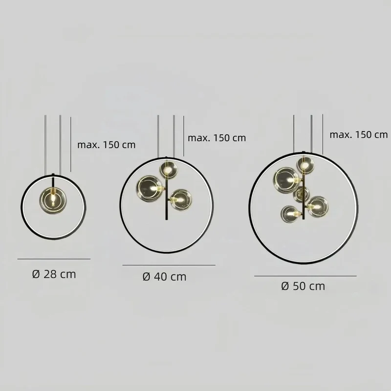 Pendelleuchte Bubbles aus Glas für das Esszimmer