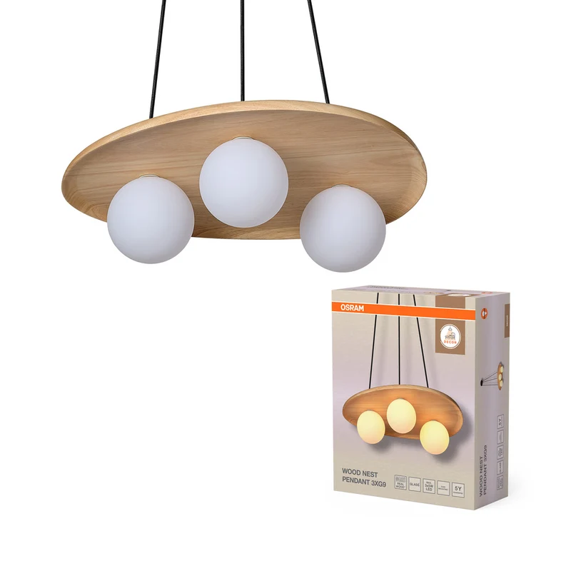 OSRAM DECOR Wood Nest Pendelleuchte 1xG9 Braun