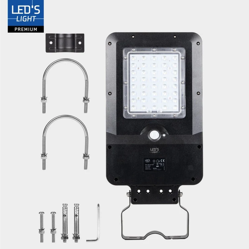 S LIGHT LED-Solar-Außenstraßenleuchte 3000lm 4000K neutralweiß IP65 - LED's Light