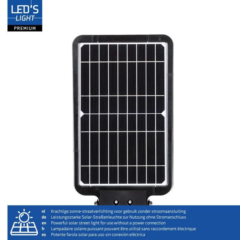 S LIGHT LED-Solar-Außenstraßenleuchte 3000lm 4000K neutralweiß IP65 - LED's Light