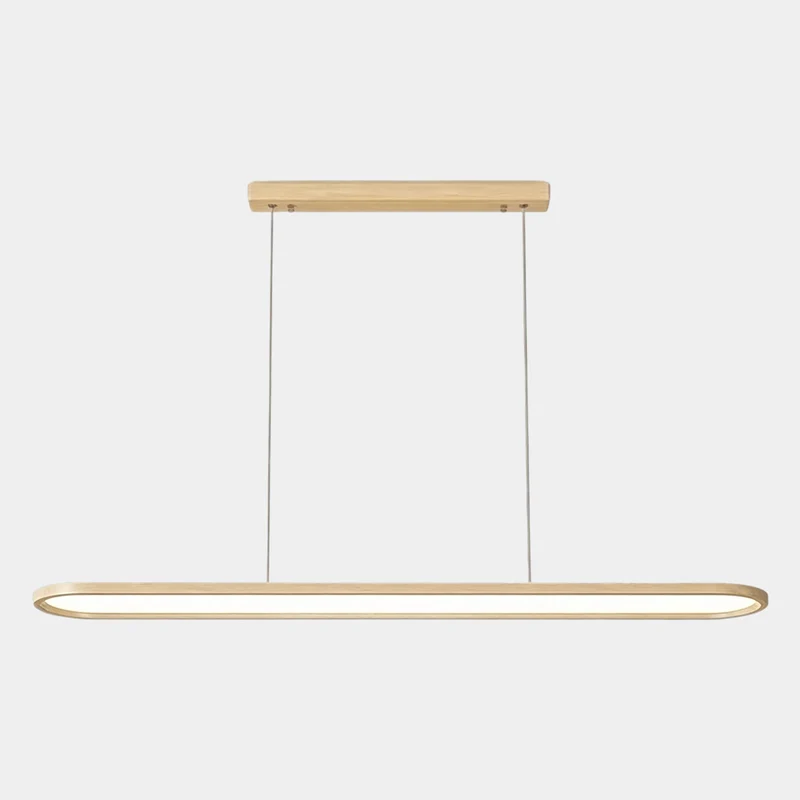 Pendant Light Modern Rounded Rectangle Linear LED Dimmable
