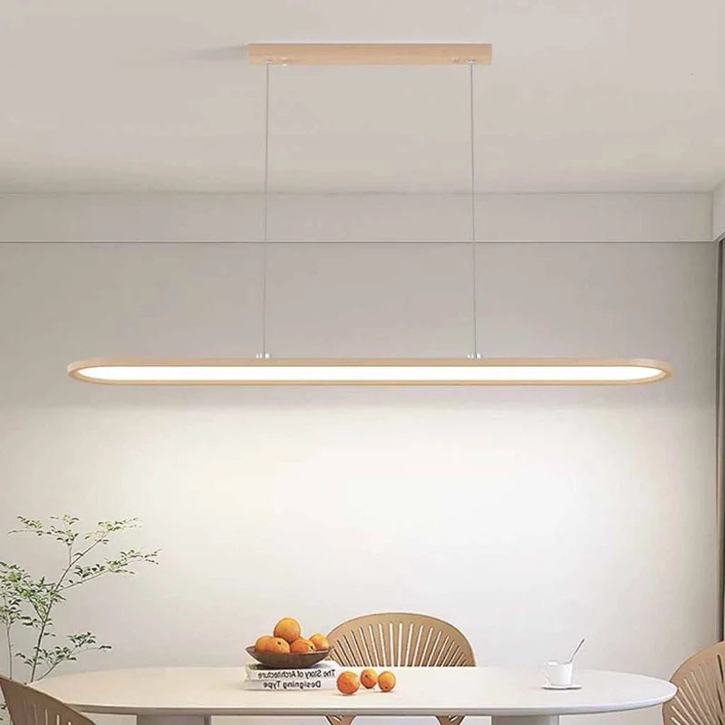 Pendant Light Modern Rounded Rectangle Linear LED Dimmable