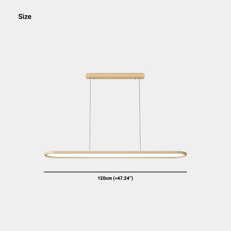 Pendant Light Modern Rounded Rectangle Linear LED Dimmable