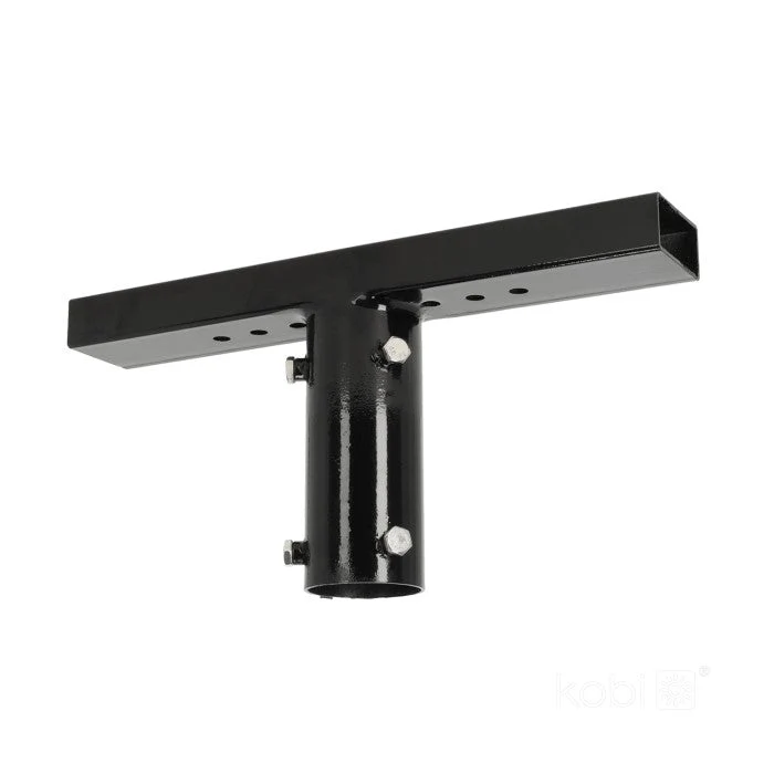 T-Stück für Lichtmast 60mm | Schwarz | Geeignet für Baulampen/Kameras