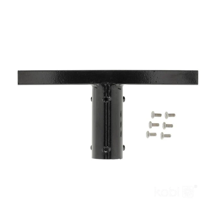 T-Stück für Lichtmast 60mm | Schwarz | Geeignet für Baulampen/Kameras