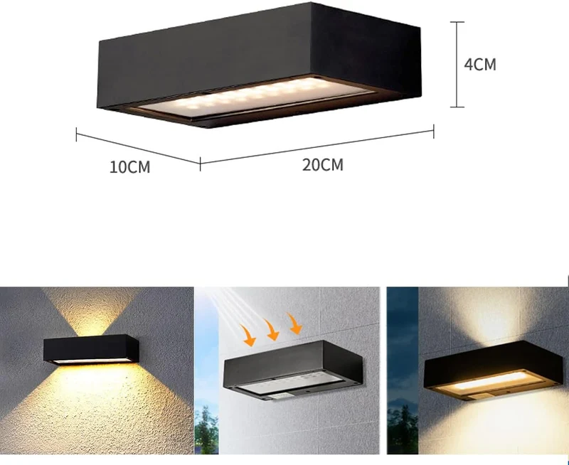 Moderne LED-Wandleuchte für Außen – Zéphiral