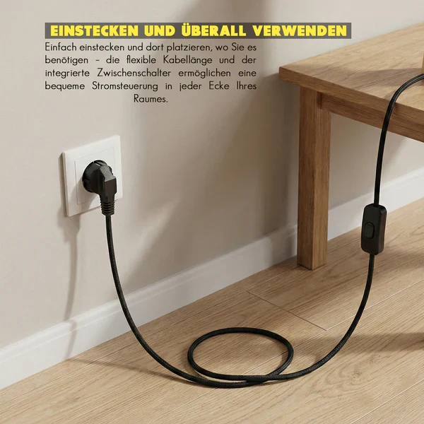 Vintage schwarz pendelleuchte mit kabelschalter | DIY 3-adriges Kabel ~3535