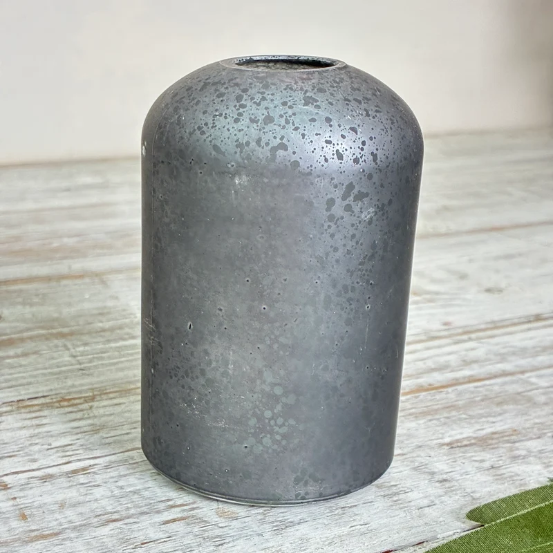 Flaschenvase Ted S Glas Blumenvase 10cm Anthrazit Vase Schwarz Deko