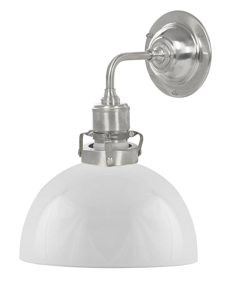 Vägglampa - Lillienstedt nickel, opalvit halvsfär