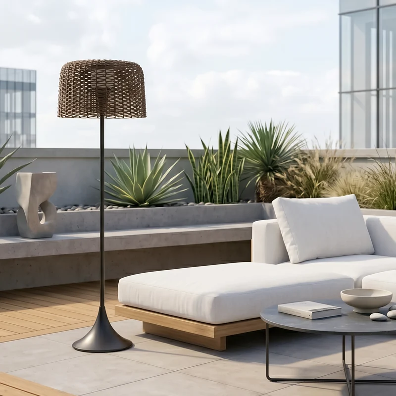 Gartenlampe aus geflochtenem Metall – Verilumo